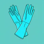 long cyan gloves image